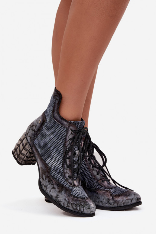 Pele Botas femininas Tem que serciejka 06989-03 cor cinza