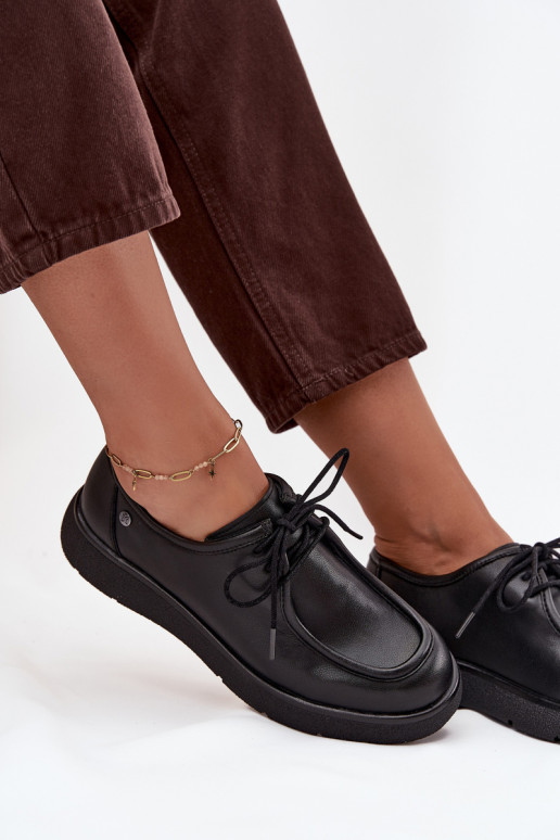 Pele sapato Feminino Tem que serciejka K7189-01 cor preta Pele sapato Feminino Tem que serciejka K7189-01 cor preta