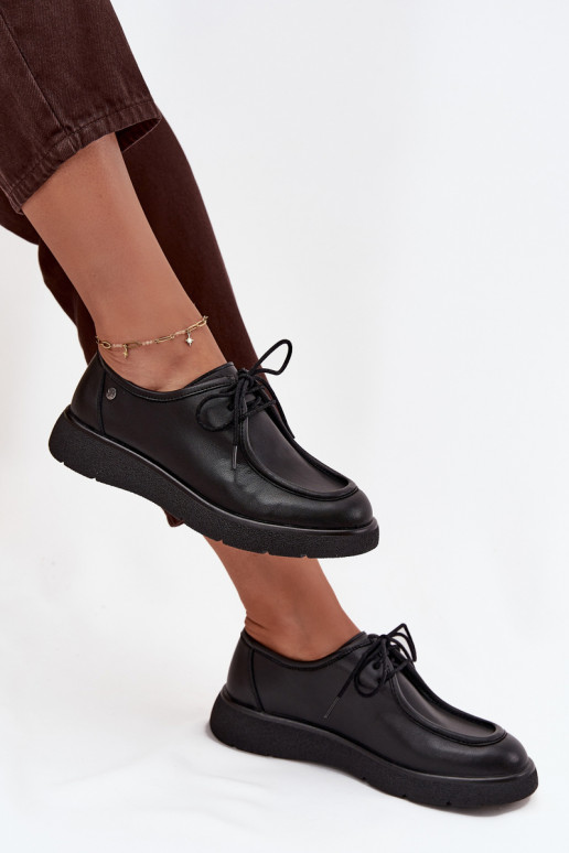 Pele sapato Feminino Tem que serciejka K7189-01 cor preta Pele sapato Feminino Tem que serciejka K7189-01 cor preta