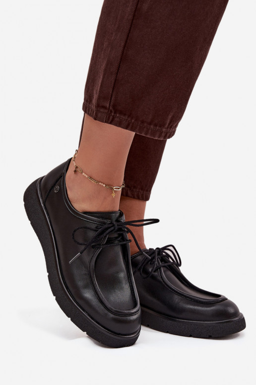 Pele sapato Feminino Tem que serciejka K7189-01 cor preta Pele sapato Feminino Tem que serciejka K7189-01 cor preta