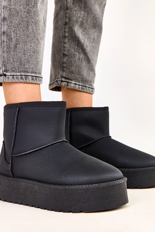 Botas de neve baixas pretas com... Botas de neve baixas pretas com...