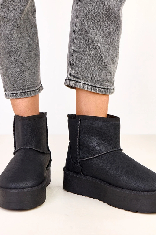 Botas de neve baixas pretas com... Botas de neve baixas pretas com...