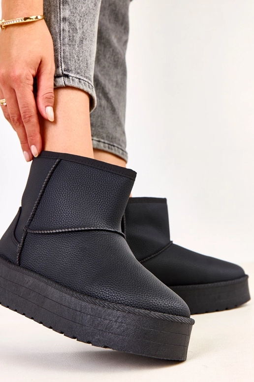 Botas de neve baixas pretas com... Botas de neve baixas pretas com...