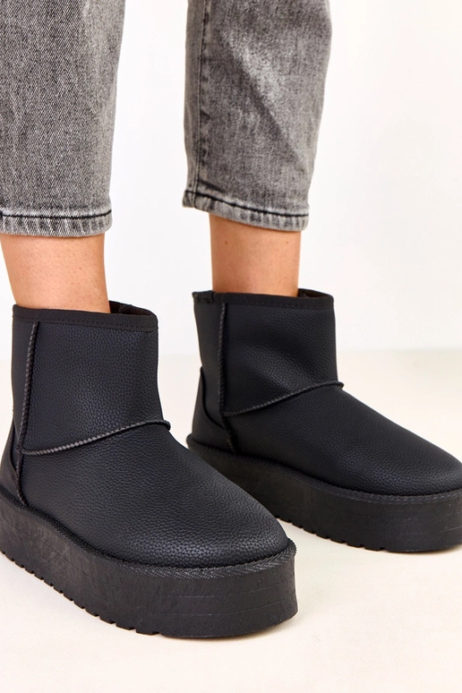 Botas de neve baixas pretas com... Botas de neve baixas pretas com...