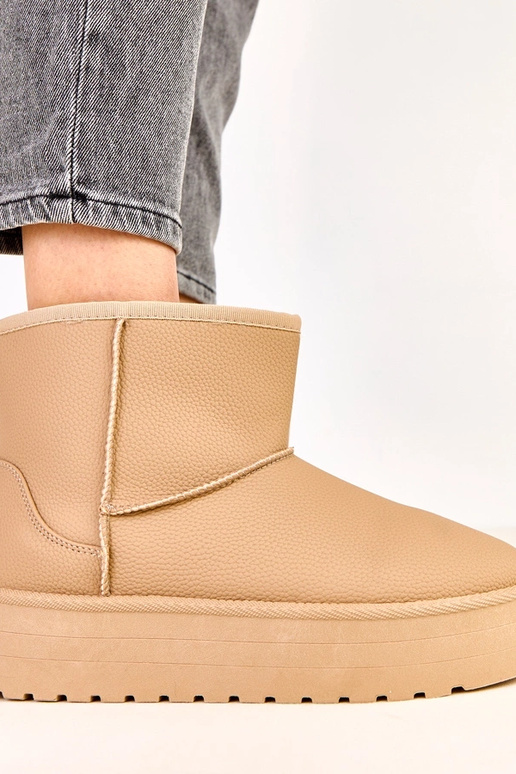 Botas de neve baixas marrons com... Botas de neve baixas marrons com...