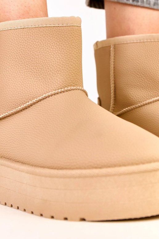 Botas de neve baixas marrons com... Botas de neve baixas marrons com...