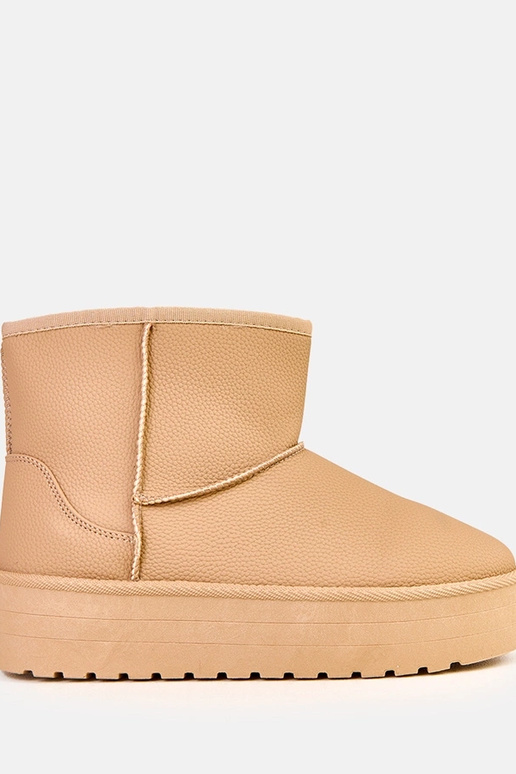 Botas de neve baixas marrons com... Botas de neve baixas marrons com...