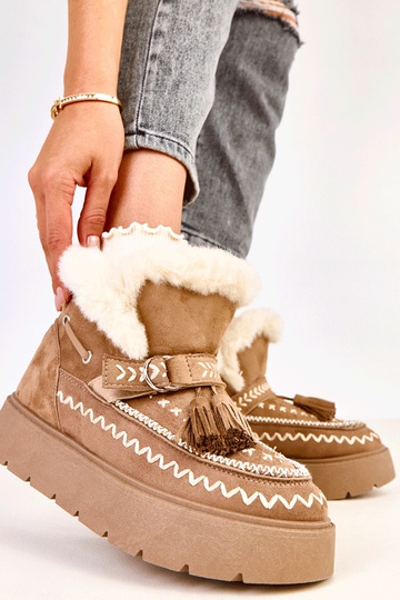 Botas de neve marrons...