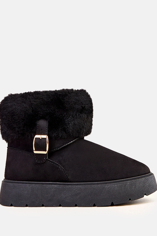 Botas de neve pretas com plataforma...