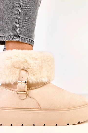 Botas de neve cor areia com... 2