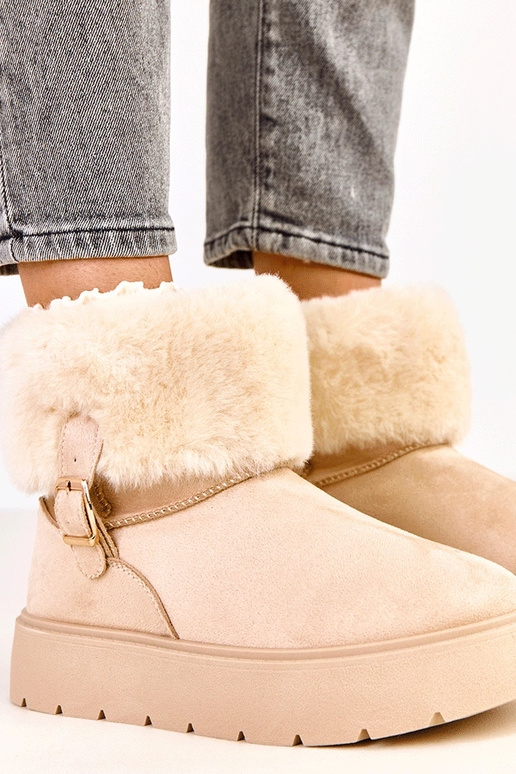 Botas de neve cor areia com...