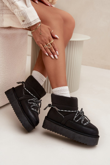 Botas de neve com uma plataforma D.Franklin DFSH371015 cor preta