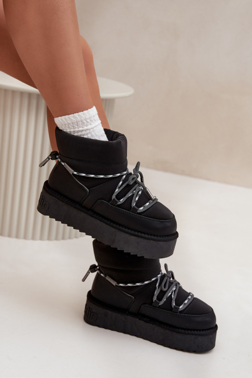 Botas de neve com uma plataforma D.Franklin DFSH371015 cor preta