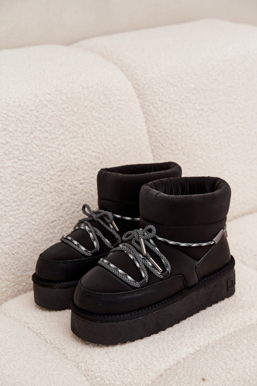 Botas de neve com uma plataforma D.Franklin DFSH371015 cor preta