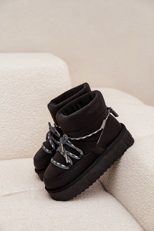 Botas de neve com uma plataforma D.Franklin DFSH371015 cor preta