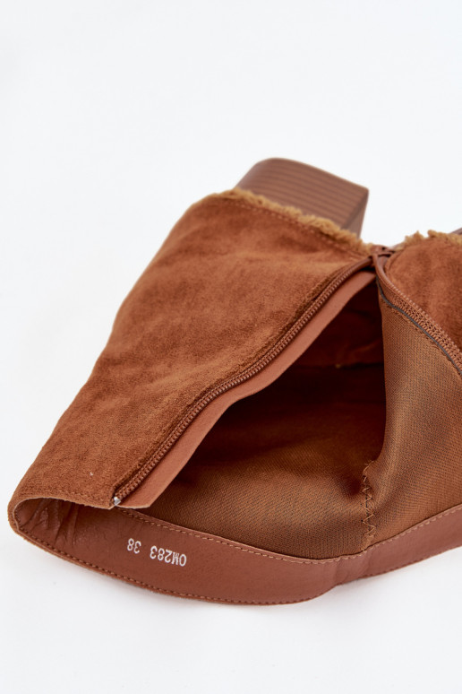 Botas femininasEMyParainiętą CholeParaką cor marrom Idalia