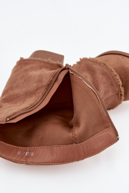 Botas femininasEMyParainiętą CholeParaką cor marrom Idalia