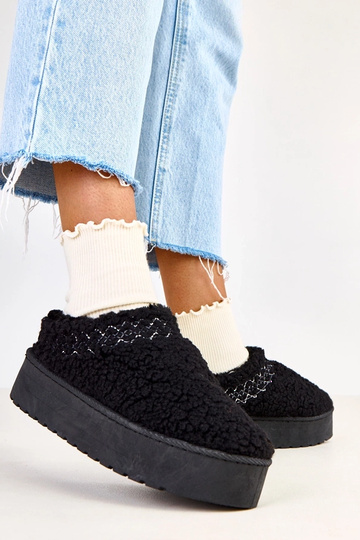 Botas de neve pretas baixas...