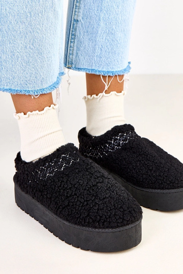 Botas de neve pretas baixas com plataforma Royana 2