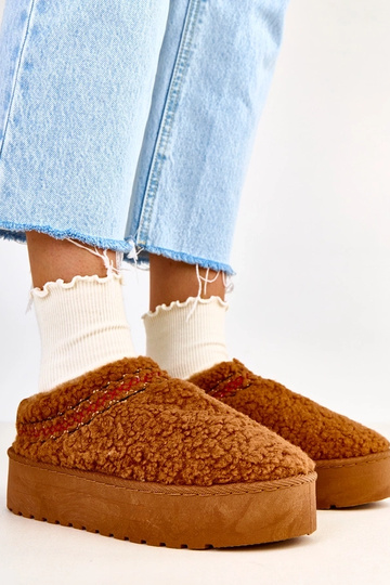 Botas de neve marrons...