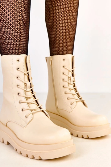 Botas clássicas femininas de cano alto em couro sintético Nargila