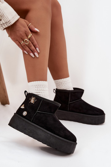 Botas de neve Feminino com uma plataformaPrzypinkami cor preta Tem que serelle