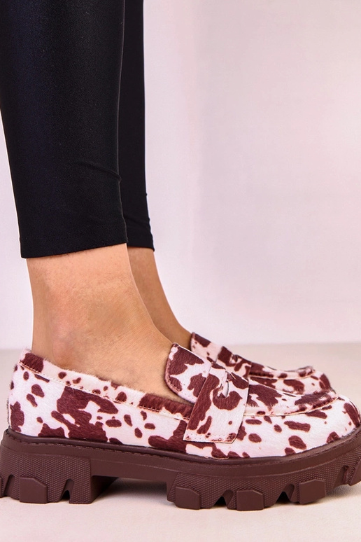 Mocassins marrons femininos com... Mocassins marrons femininos com...