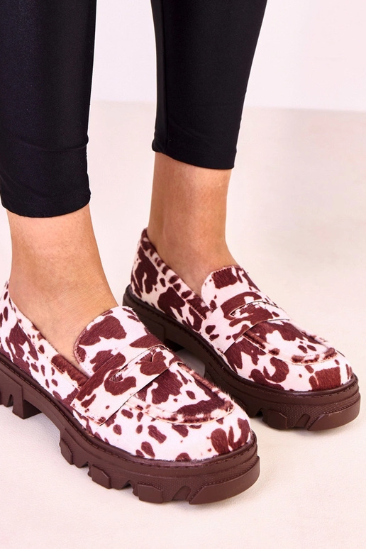 Mocassins marrons femininos com... Mocassins marrons femininos com...