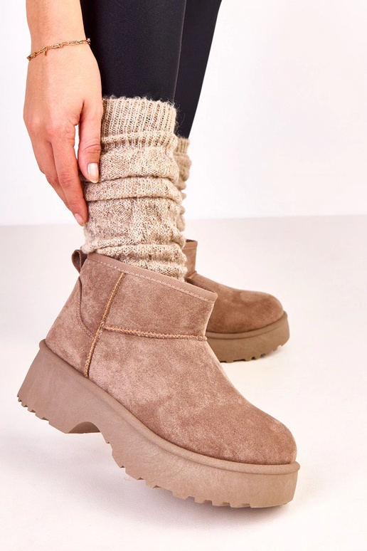 Botas de neve baixo escuro em camurça... Botas de neve baixo escuro em camurça...