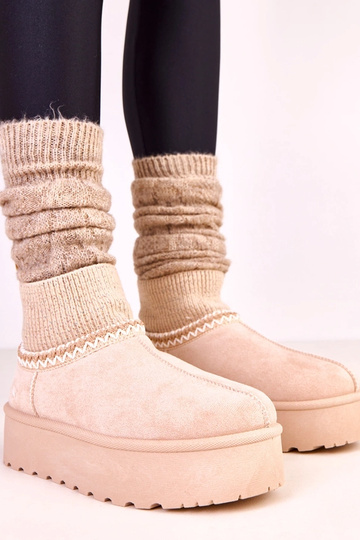 Botas de neve baixas em tom...