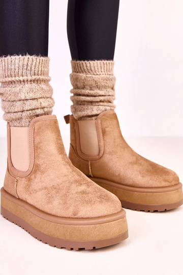 Botas de neve baixo escuro com inserção elástica Nancey