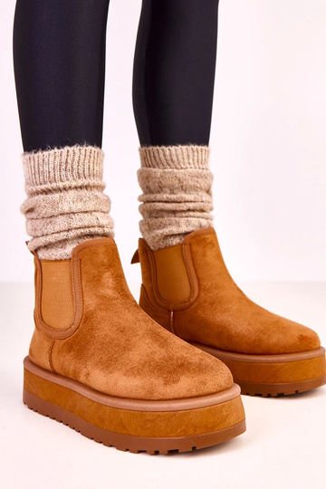 Botas de neve baixas marrons com inserção elástica Nancey