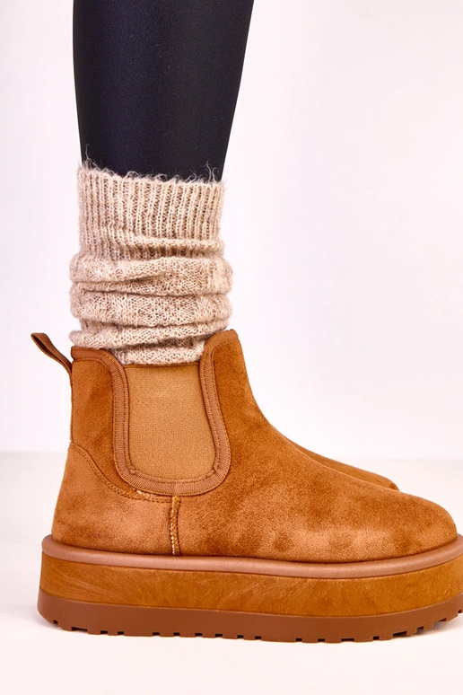 Botas de neve baixas marrons com...