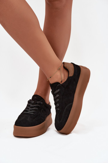 À modalo de tênis Feminino com uma plataforma Big Star SS274761 cor preta