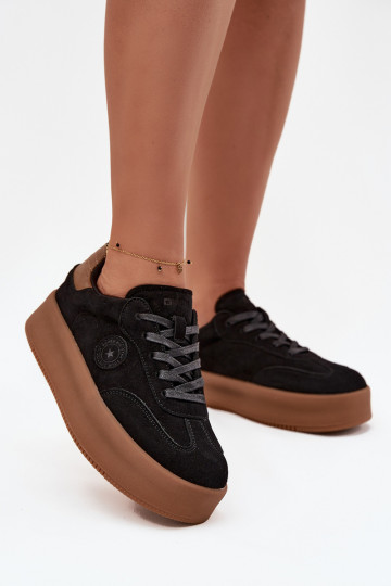 À modalo de tênis Feminino com uma plataforma Big Star SS274761 cor preta 2