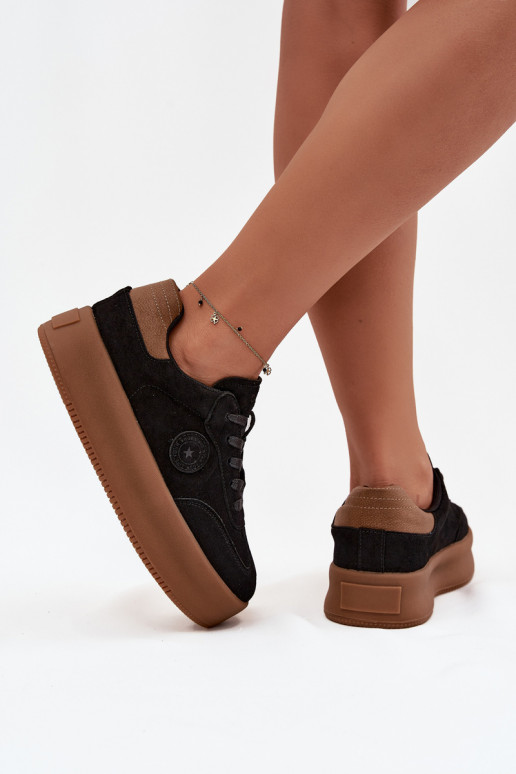 À modalo de tênis Feminino com uma plataforma Big Star SS274761 cor preta