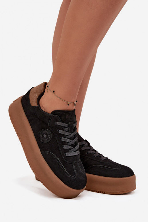 À modalo de tênis Feminino com uma plataforma Big Star SS274761 cor preta