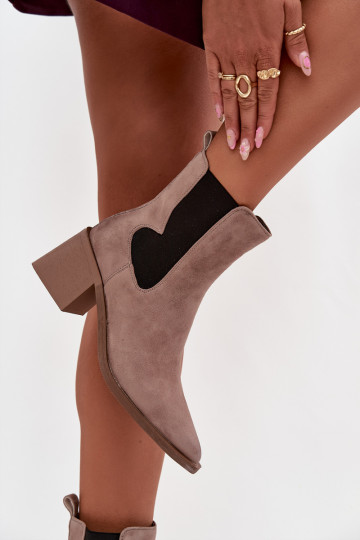 Pele de camurça Botas com aquecimento no interior Artiker 57C0045 bege