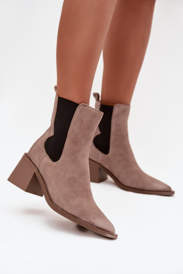 Pele de camurça Botas com aquecimento no interior Artiker 57C0045 bege 2
