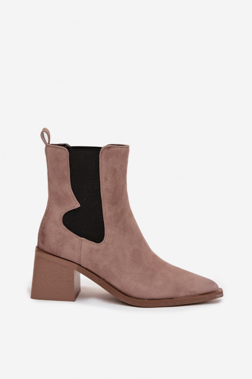 Pele de camurça Botas com aquecimento no interior Artiker 57C0045 bege