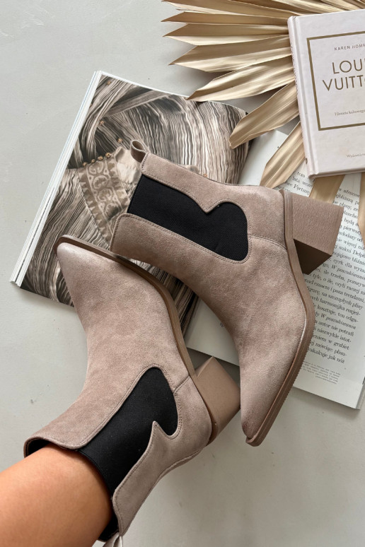 Pele de camurça Botas com aquecimento no interior Artiker 57C0045 bege