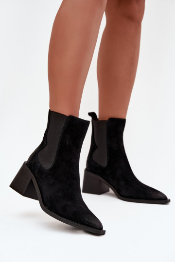 Pele de camurça Botas com aquecimento no interior Artiker 57C0049 cor preta