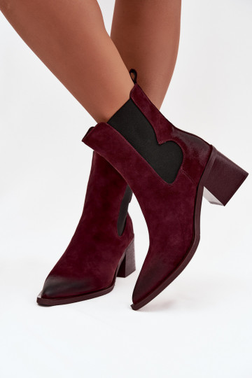 Pele de camurça Botas com aquecimento no interior Artiker 57C0048 Borgonha