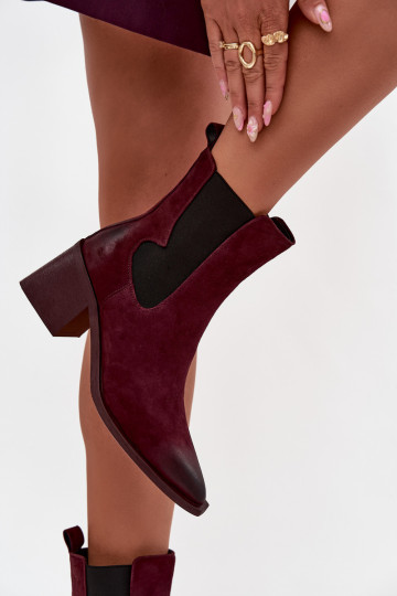 Pele de camurça Botas com aquecimento no interior Artiker 57C0048 Borgonha 2