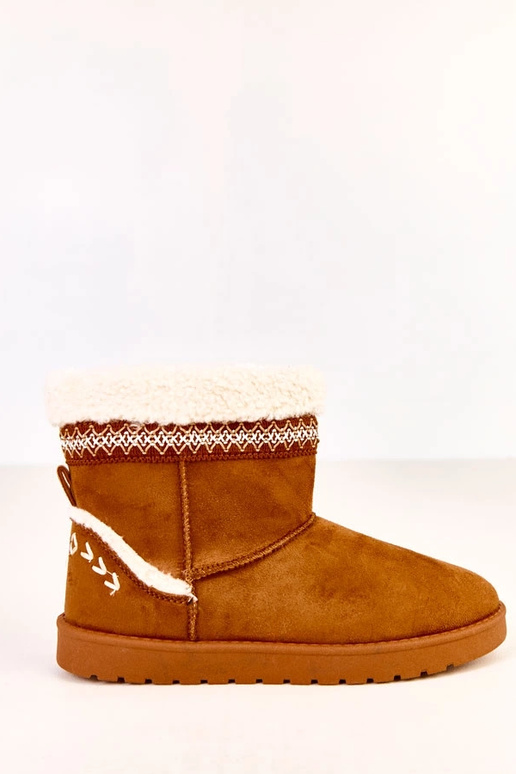 Botas de neve baixas caramelo com...