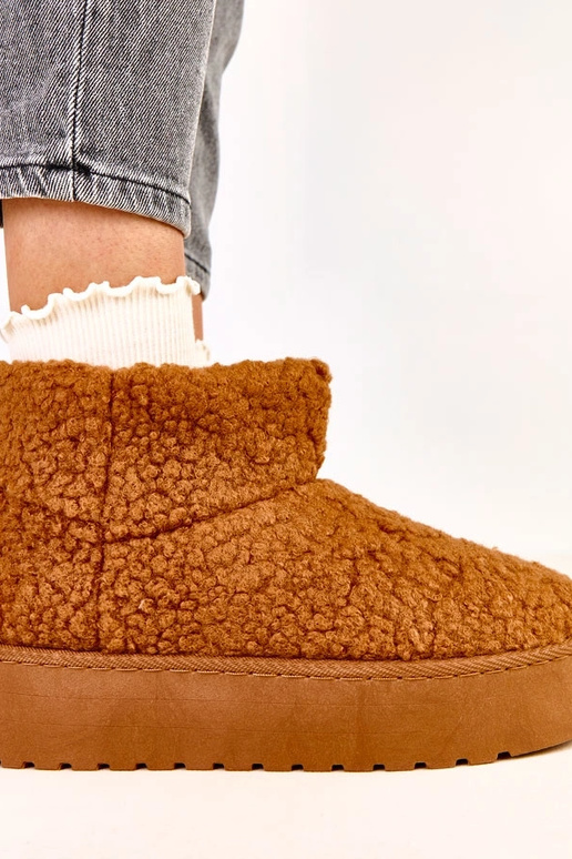 Botas de neve marrons com cano de...