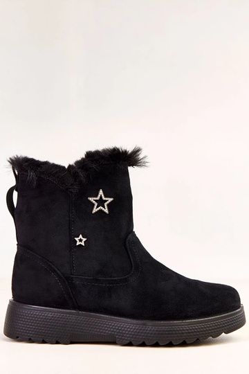 Botas aquecidas pretas de...