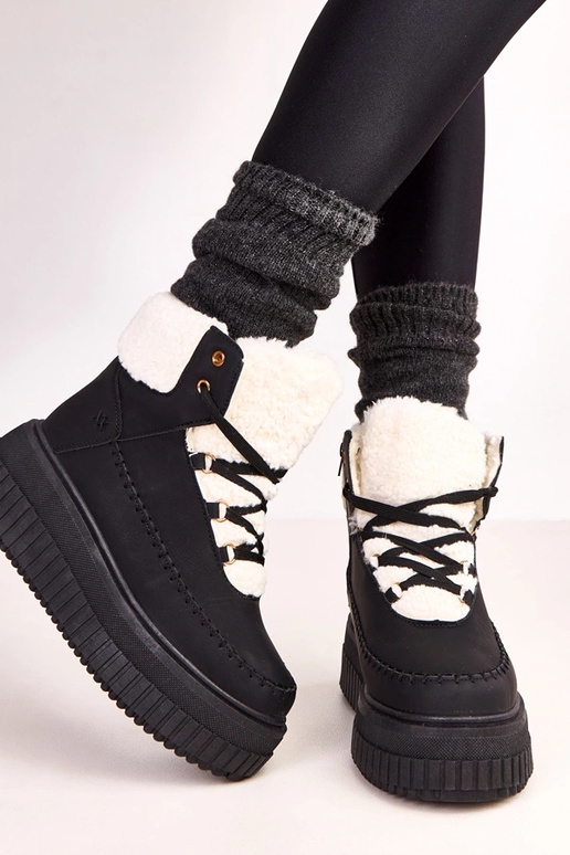 Botas esportivos quentes pretos com...