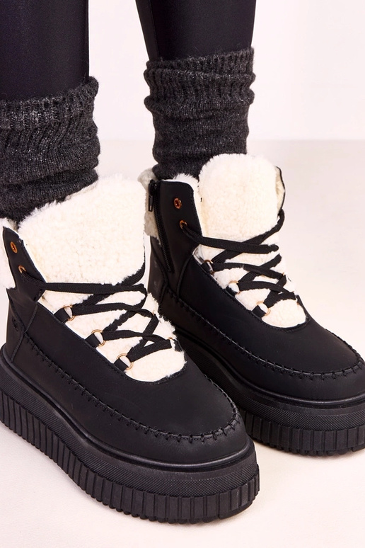 Botas esportivos quentes pretos com...