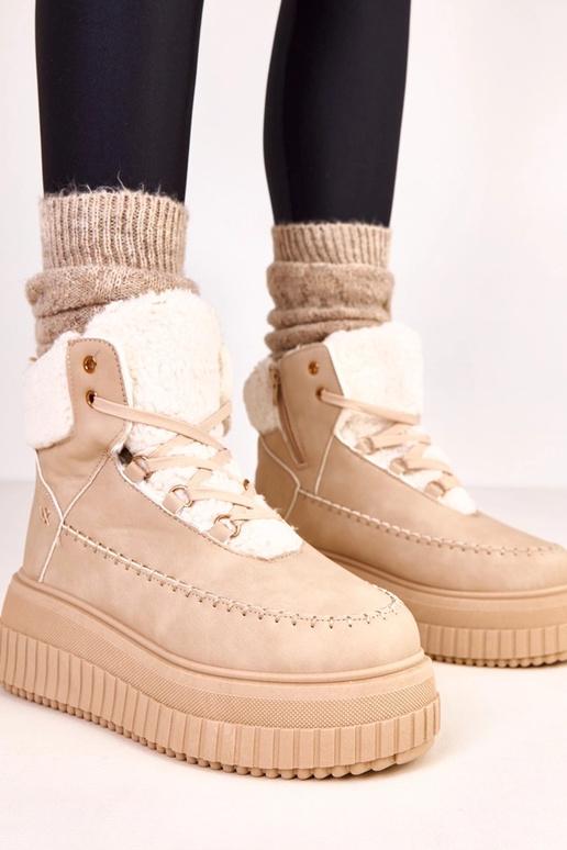 Botas esportivos quentes marrons com...